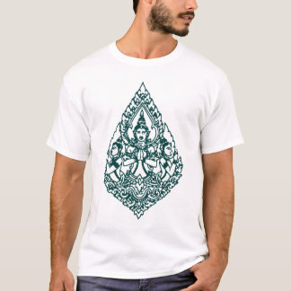 T-SHIRT LE LAOTIEN DE PRIÈRE DE TROIS BOUDDHA, THAÏLANDAIS
