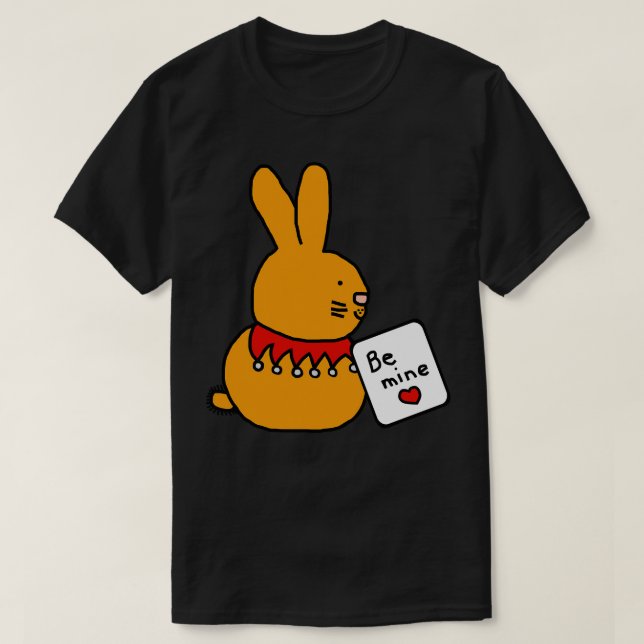 T-shirt Le lapin de lapin mignon dit être à la mienne pour (Design devant)