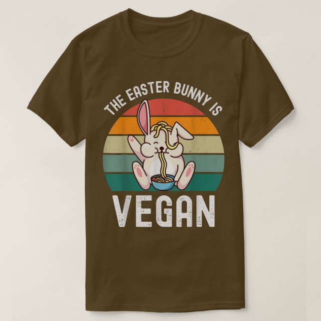 T-shirt Le lapin de Pâques est Vegan Easter Tee For Vegans (Design devant)