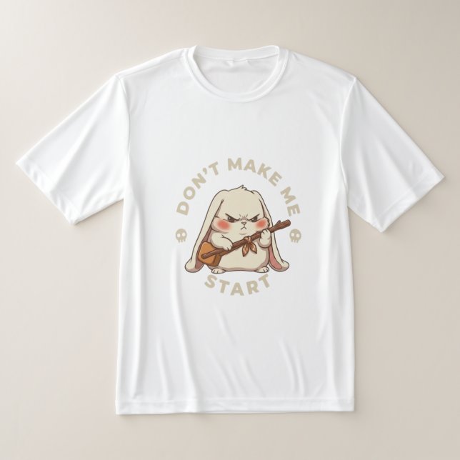 T-shirt Le lapin "Ne commence pas" (Poser)