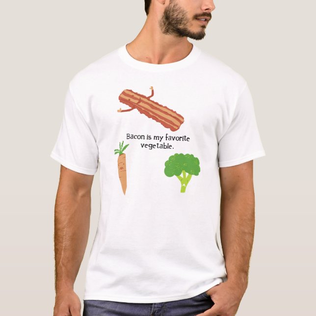 T-shirt Le lard est mon légume préféré (Devant)