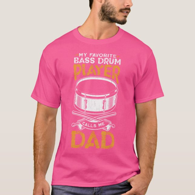 T-shirt Le Lecteur De Basse Drummers M'Appelle Papa Fun Dr (Devant)