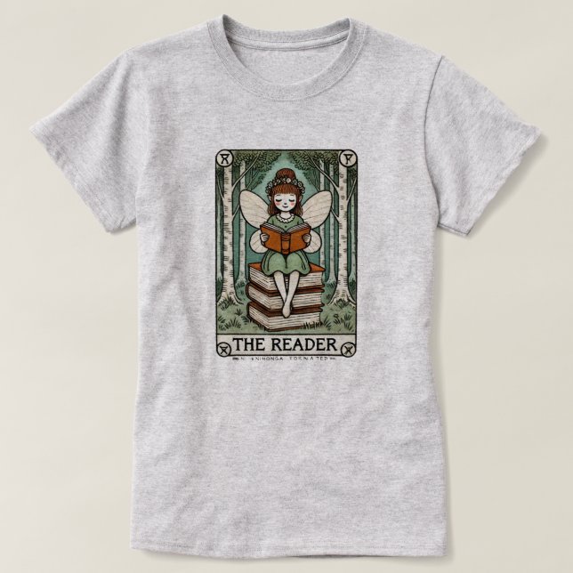 T-shirt Le lecteur Fairy Tarot Card (Design devant)