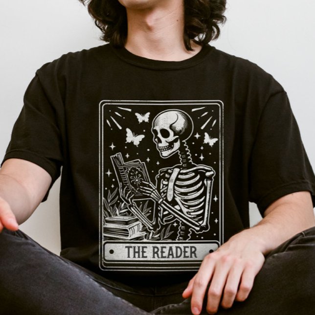 T-shirt Le lecteur Skeleton Lecture Bolover Halloween (Créateur téléchargé)