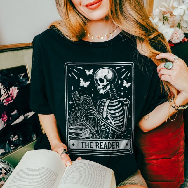 T-shirt Le lecteur Skeleton Lecture Bolover Halloween (Créateur téléchargé)