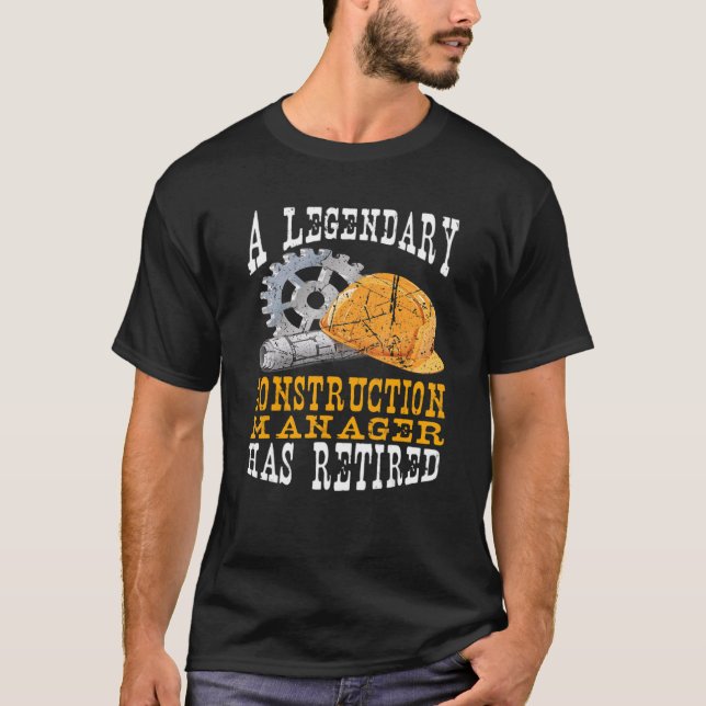 T-shirt Le Légendaire Responsable De La Construction A Ret (Devant)