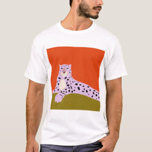 T-shirt Le léopard qui ment et nous regarde
