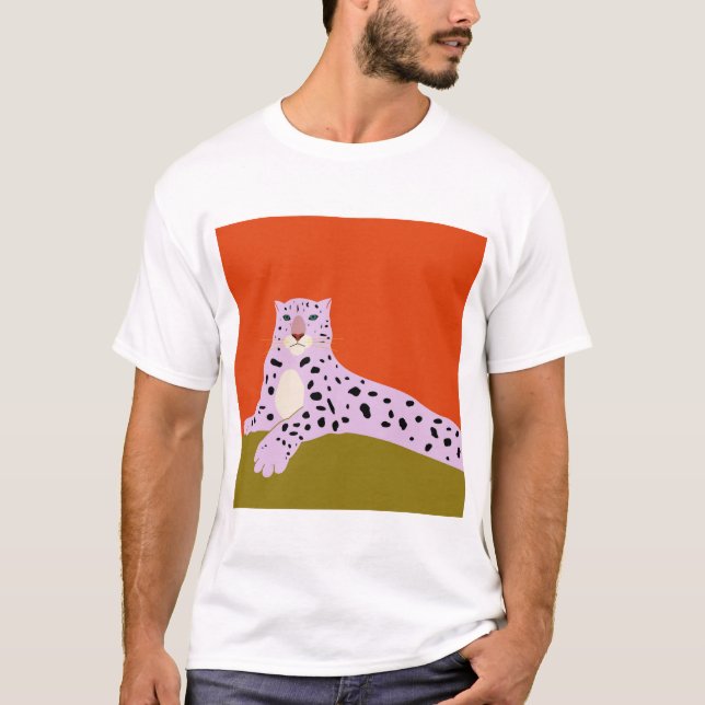 T-shirt Le léopard qui ment et nous regarde (Devant)