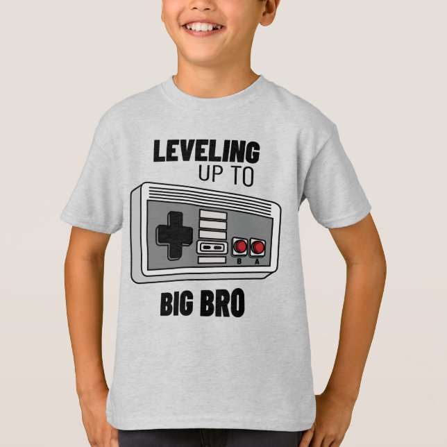 T-shirt Le Leveling To Big Bro Gamer (Devant)