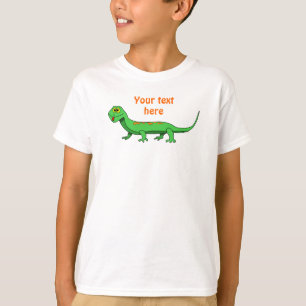 T-shirt Le lézard vert mignon de bande dessinée badine l