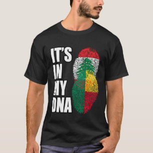 T-shirt Le Liban Et Le Bénin Mélangent Le Drapeau Du Patri