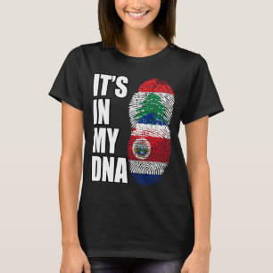 T-shirt Le Liban Et Le Costa Rica Mélangent Le Drapeau Du 