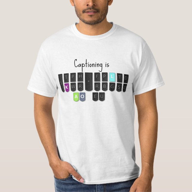 T-shirt Le libelle est clavier frais de Steno (Devant)