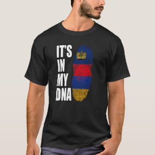 T-shirt Le Liechtenstein Et L'Arménie Mélangent Le Drapeau