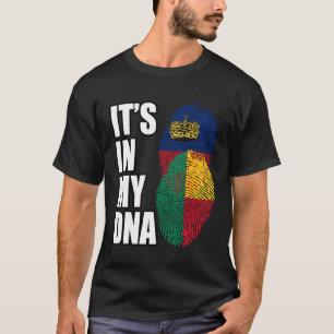 T-shirt Le Liechtenstein Et Le Bénin Mélangent Le Drapeau 