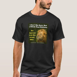 T-shirt Le Lion Dit Que Je Ne Peux Pas Être Sûr Mais Je Pe