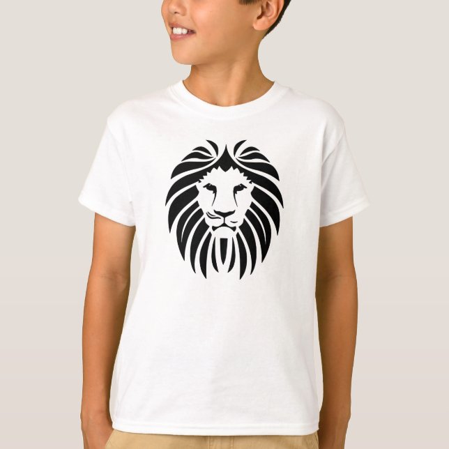 T-shirt Le Lion du Roi en noir (Devant)