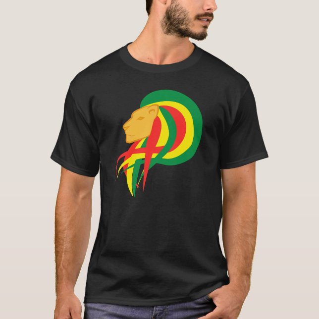 T-shirt Le lion du selassie I de Judah - de Haile (Devant)