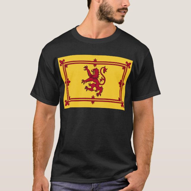T-shirt Le lion effréné de l'Ecosse (Devant)