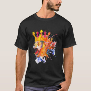 T-shirt Le Lion Et Sa Couronne Art Graphique Moderne
