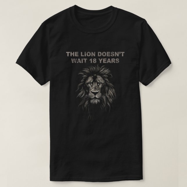 T-shirt Le Lion n'attend pas 18 ans (Design devant)