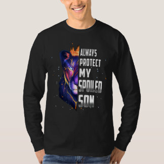 T-shirt Le lion protège toujours la fête de la mère de mon