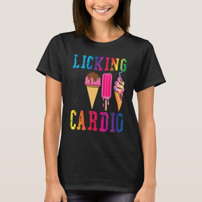 T-shirt Le Lique De Cône De Crème De Glace Est Mon Cardio (Devant)