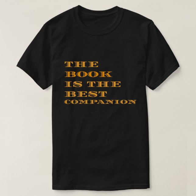 T-shirt Le livre est le meilleur compagnon (Design devant)