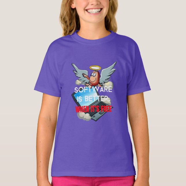 T-shirt Le logiciel est meilleur quand il est libre (Devant)