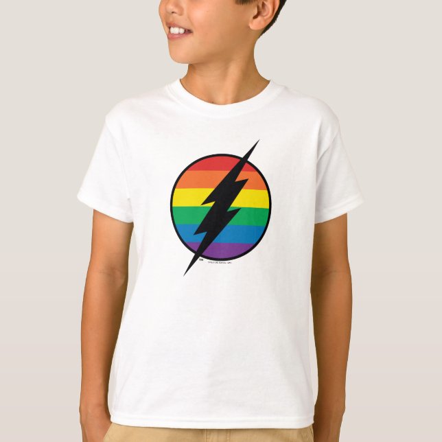 T-shirt Le logo Arc-en-ciel Flash (Devant)