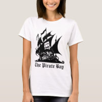 le logo de bateau de pirate de baie de pirate