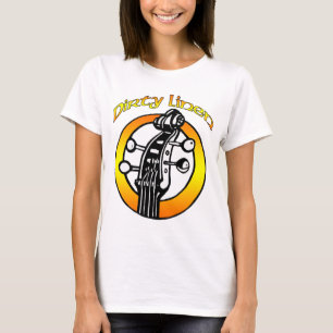 T-shirt Le logo de toile sale des femmes orange et jaune