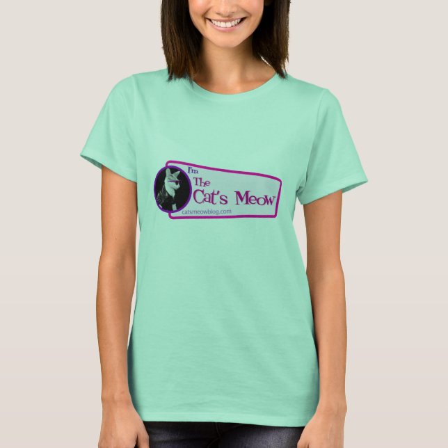 T-shirt Le logo Meow du chat Ringer Tee (Devant)