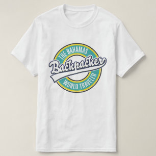 T-shirt Le logo rétro The Bahamas Backpacker World Travele