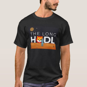 T-shirt Le Long Hodl, Shiba Inu À La Lune Crypto Article B