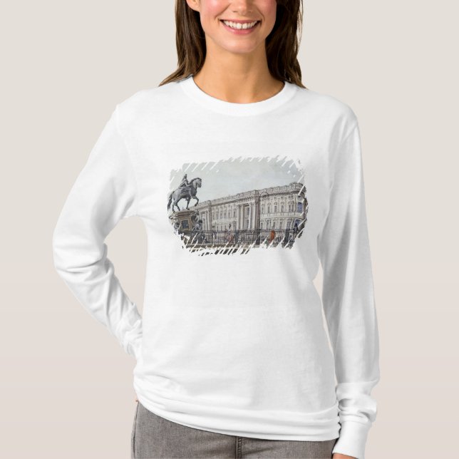 T-shirt Le long pont avec un monument aristocratique (Devant)