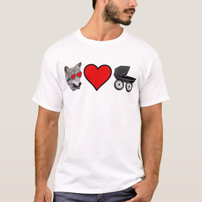 T-shirt "Le loup aime le bébé " (Devant)