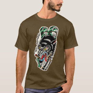 T-shirt Le loup du tatouage monétaire de Wall Street