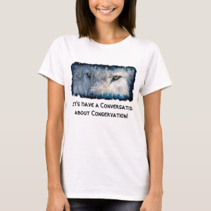 T-shirt Le loup gris observe la chemise de conservation de