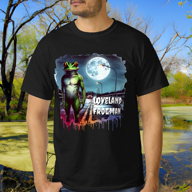 T-shirt Le Loveland Frogman | Ohio Cryptid (Créateur téléchargé)
