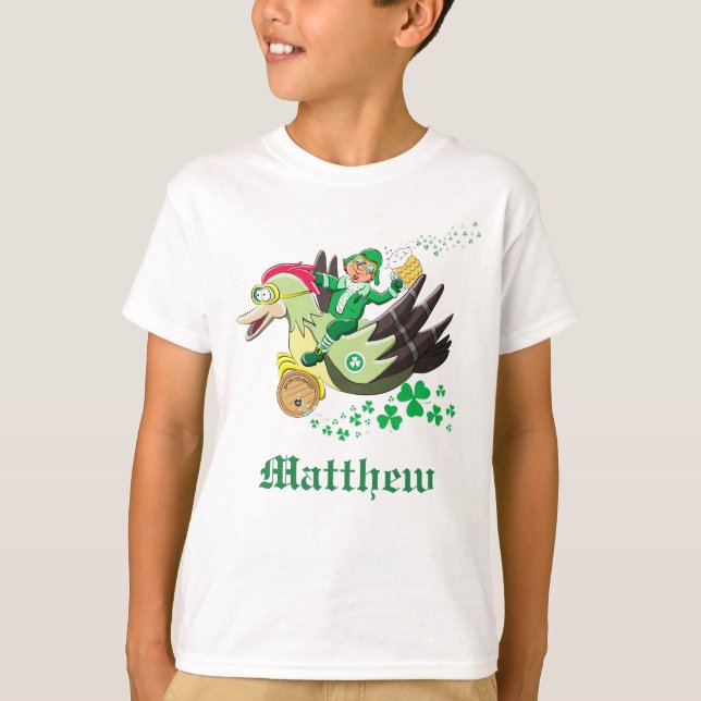 T-shirt Le lutin de St Patrick drôle personnalisé (Devant)