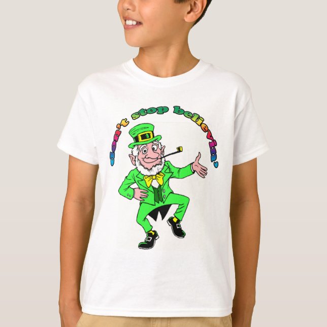 T-shirt Le lutin du jour de St Patrick ne cessent pas la (Devant)