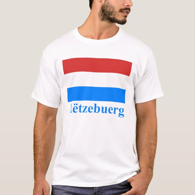 T-shirt Le Luxembourg diminuent avec le nom dans (Devant)