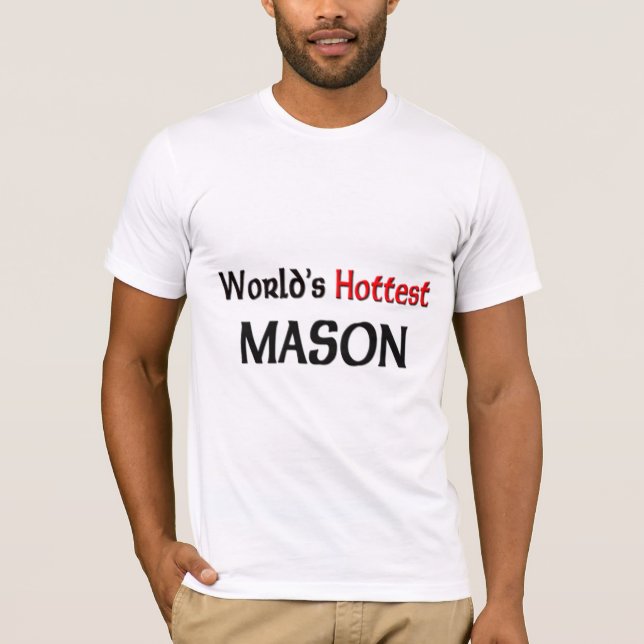 T-shirt Le maçon le plus chaud des mondes (Devant)