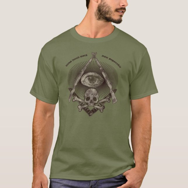 T-shirt Le maçon principal moderne a affligé M1 Garand et (Devant)