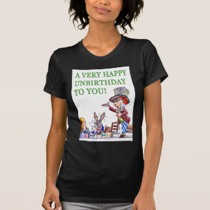 T-shirt Le Mad Hatter Dit, Un Anniversaire Très Heureux Po