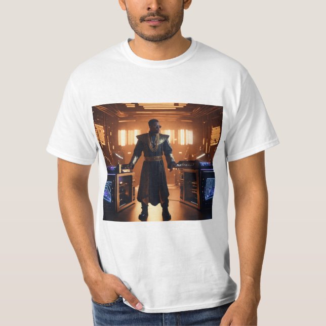 T-shirt Le Maestro Mécanique : Une Symphonie Robotique d'I (Devant)