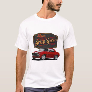T-shirt Le magasin de vitesse de la voiture Red Muscle de