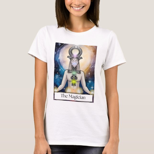 T-shirt "Le Magicien" Tarot inspiré par la reconception (Devant)