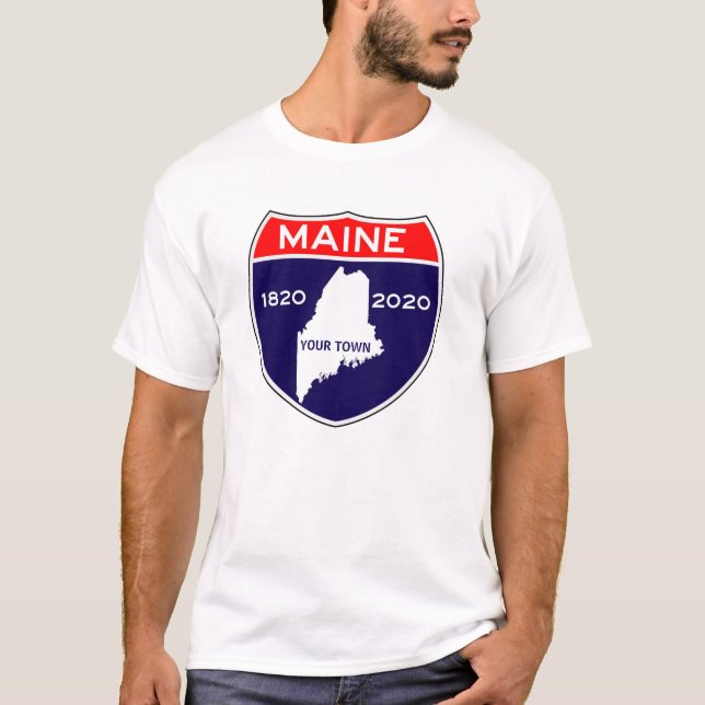 T-shirt Le Maine personnalisé J'anniversaire 200 (Devant)